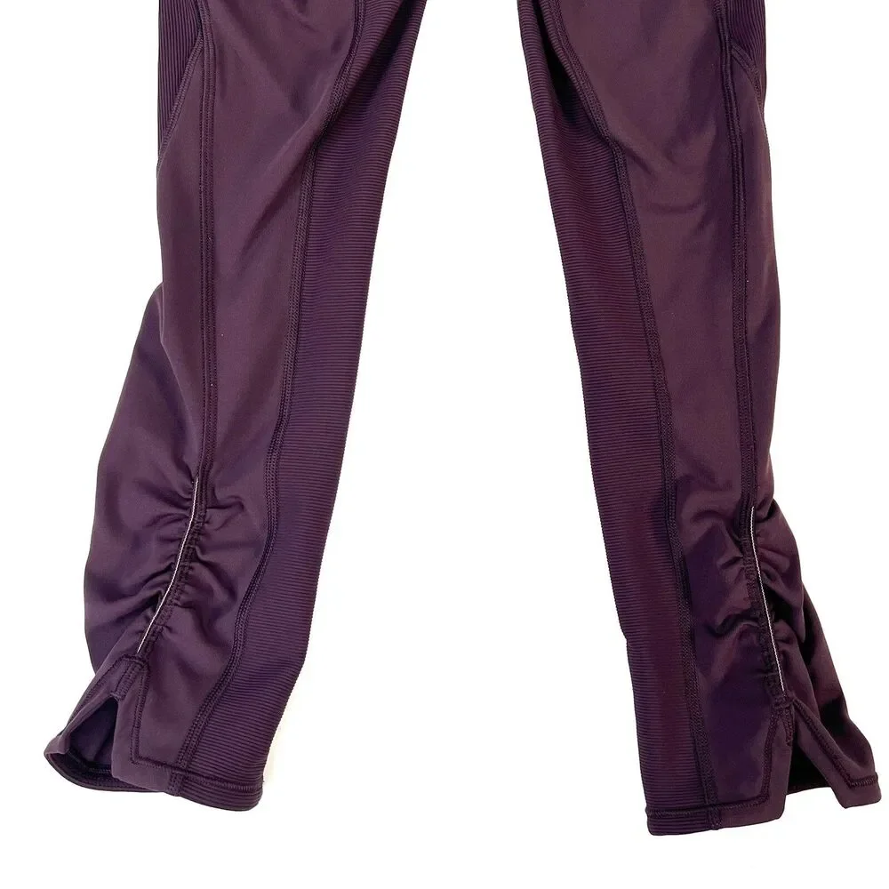 Lululemon On Your Mark Crop Size 2 (23” Inseam) Black Cherry (Burgundy) W6AJFS